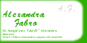 alexandra fabro business card